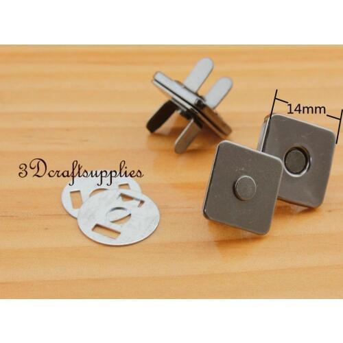Magnetic Snaps bag button purse Magnetic Snaps button 20 pcs 14 mm gunmetal F74