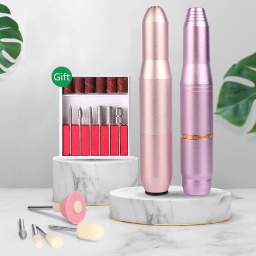 USB Electric Nail Drill Machine 20000 RPM Manicure Machine Set Mill Cutter for Manicure Nail File Pedicure Tools Accessories