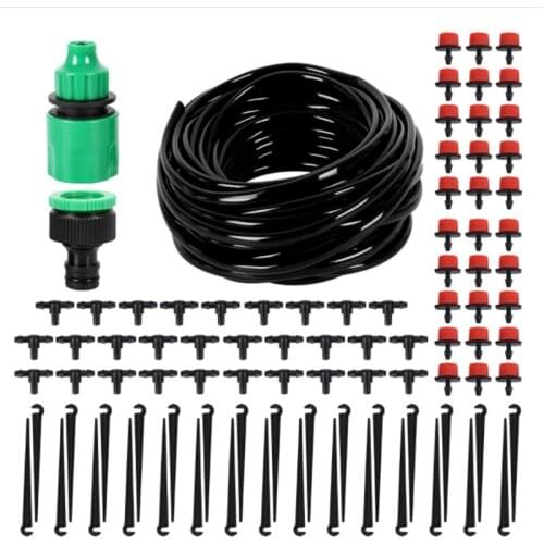 25M DIY Mini Drip Irrigation System Garden Hose Dripper Connector Kits Plant Spray Self Automatic Watering Kits System