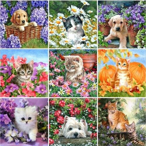MomoArt 5D DIY Diamond Painting New Arrivals Cat Cross Stitch Diamond Embroidery Animal Dog Rhinestone Art Home Decoration