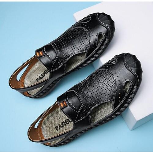 Mens outdoor 2020 men man male cork flops genuine home indoor jelly fashion beach sandalie sports flip leather mens casual for