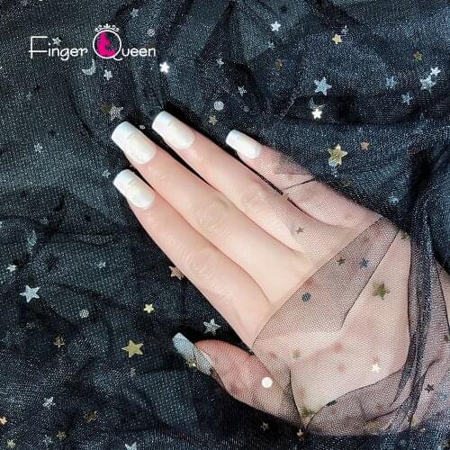 24pcs/box False Nails For Manicure Fake Nails With Designs Set Full Crown Form Styling Accessories Flash Floral nails