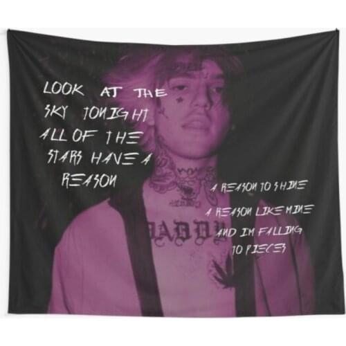 Lil Rapper Peep Wall Hanging Tapestry Dormitory Art Decoration Fashion Room Decor Pattern 95x73cm/150x100cm/150x130cm/200x150cm