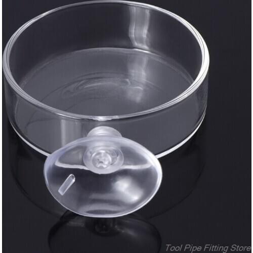 New Arrival Fish Tank Feeder Aquarium Shrimp Glass Feeding Bowl Clear Dish Tray F17 21 Dropshipping