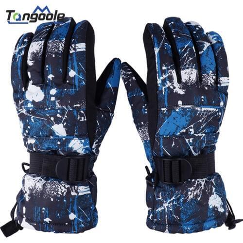 AS FISH Snowboard Ski Gloves Women Men Touch Screen Gloves Snowmobile Motorcycle Winter Windproof Waterproof Unisex Snow Mitten