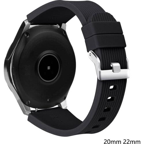 20mm 22mm Band For Samsung Galaxy Watch 46mm/42mm active 2 4 classic Silicone Bracelet Amazfit bip Huawei watch GT2e/pro strap