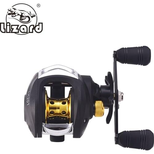 LIZARD With Magnetic Brake System 8KG Drag Resistance 17 + 1 BB 7.2 High Speed Black Gold Fishing Reel
