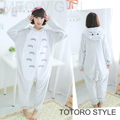 My Neighbor Totoro - Pajamas Anime Onesie Cosplay Costume Unisex Sleepwear Party Nightgown with Pockets