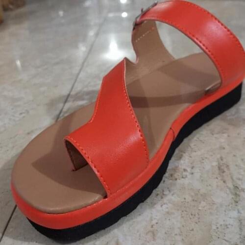 Women Summer Sandals 2021 New Buckle Strap Flat Slippers Fashion Solid Female Shoes Womens Flip Flop Casual Beach Shoes