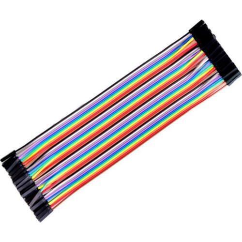 40pcs in Row Dupont Cable 10cm/20cm/30cm 2.54mm 1pin 1p-1p Female to Female jumper wire for Arduino Resistor