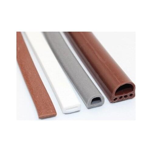 6meter/lot E/D/I type Silicone rubber sealing strip for door / window sound insulating strip self-adhesive tape
