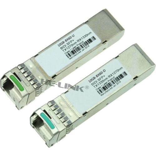 LODFIBER 10GB-BX60-U/10GB-BX60-D Ex-tr-eme Net-works Compatible Pair of BiDi SFP 10G 60km Transceiver