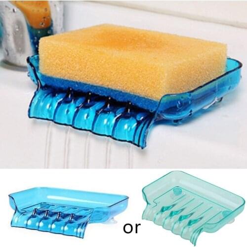 Waterfall Soap Tray Suction Cup Candy Color Multi-purpose Storage Case Bathroom Sink Soap Holder
