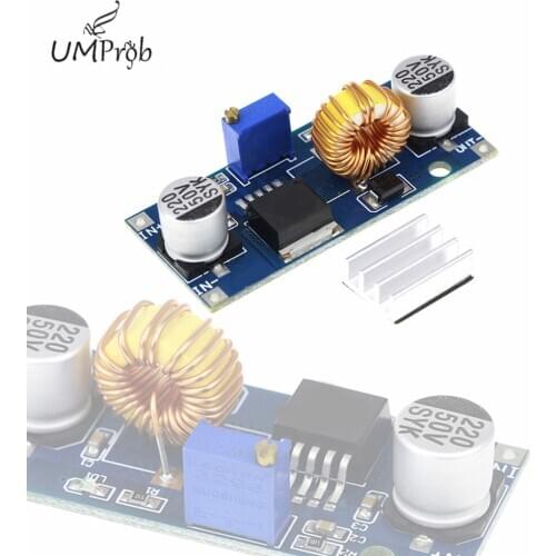 XL4015 E1 DC 4-38V to 1.25-36V Step Down Adjustable Power Supply Module 5A LED Lithium Charger With Heat Sink