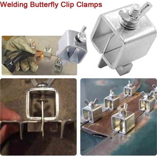 2/4/8pcs Welding Butterfly Clip Clamps Holder Butt Welding Clamp Welding Positioner Fixture Adjustable for Welding Clamps Tools