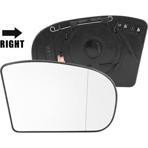X Autohaux Mirror Glass Heated With Backing Plate Side Rear View Mirror Glass For 2001-2007 Mercedes-Benz C230