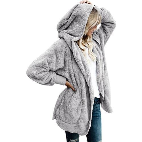 Hot Ladies Warm Jacket Oversized 5XL Fleece Long Section Loose Jacket Autumn Winter Casual Hooded Jacket Street Ladies Clothing