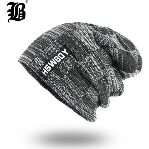 [FLB] Winter Knitted Hat Beanie Men Skullies Beanies Winter Hats For Women Men Caps Gorras Bonnet Mask Brand Hats F18002