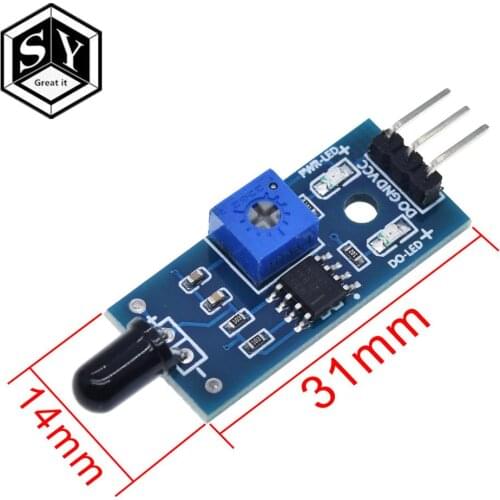 1PCS Great IT IR Infrared 3 Wire Flame Detection Sensor Module IR Flame Sensor Module Detector Smartsense For Arduino