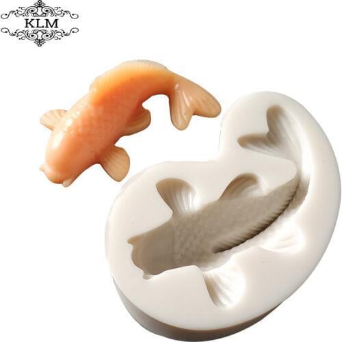 1PCS Food Grade Fish Silicone Pudding Candy Chocolate Molds Fondant Cake Decoration Tools