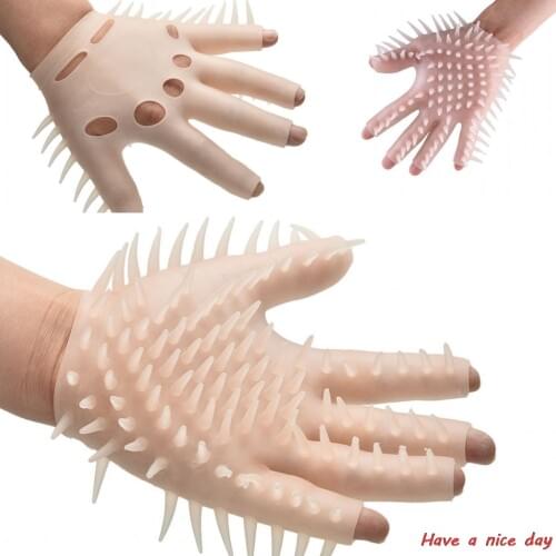 1PC Sex Products Couple Game Silicone Clit Stimulate Squirt Flirt Massager Sauna Gloves Male Masturbation Women Erotic Toy