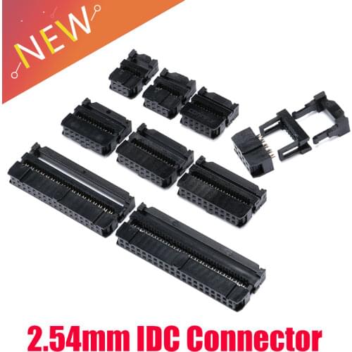 10set FC-6P FC-8P FC-10P FC-14P FC-16P To FC-40P IDC Socket 2x5 Pin Dual Row Pitch 2.54mm IDC Connector 10-pin cable socket