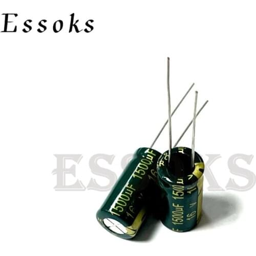 10pcs Electrolytic Capacitor 16V1500UF 16V 1500UF 10X20 mm High Frequency Low ESR Aluminum Capacitors