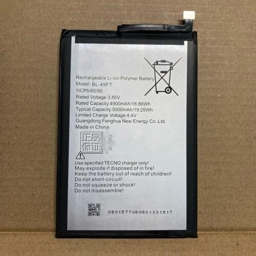 TECNO BL-49FT phone battery 3.85V 5000mAh