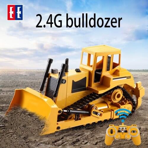 2.4G RC Truck Crawler Bulldozer 1:20 Caterpillar Tractor Crawler Excavator Electric Engineering Car With Light & Sound Car Toys