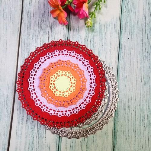 4Pcs Circles Metal Cutting Dies for Craft Dies Stencil Template Scrapbook Embossing Knife Mould Blade Punch Card Dies Cut