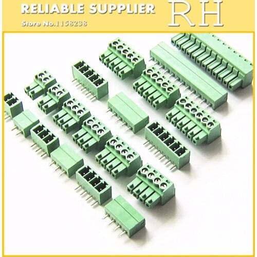 5-10Sets/Lot 15EDGK3.81 2P 3P 4P 5P 6/7/8/9/10/11/12P 3.81mm Terminals Curved And Straight Needle