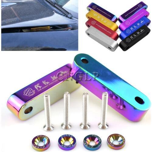 Aluminum Racing Car JDM Billet Hood Spacer Hood Risers for Honda Civic CRX Acura Integra EG EK