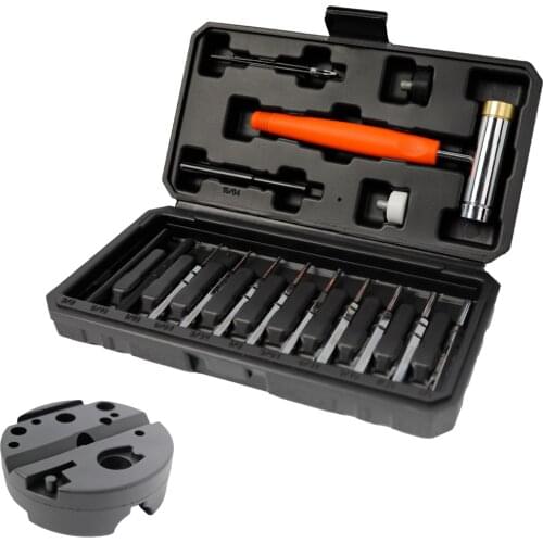 BESTNULE Roll Pin Punch Set With Bench Block, Made of Solid Material Including Steel Punch, Ideal for M1911 and Other Pistols