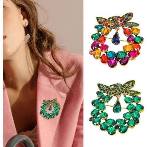 EASYA Crystal Brooch For Women Fashion Pin Elegant Rhinestone Brooch Jewelry High Quality