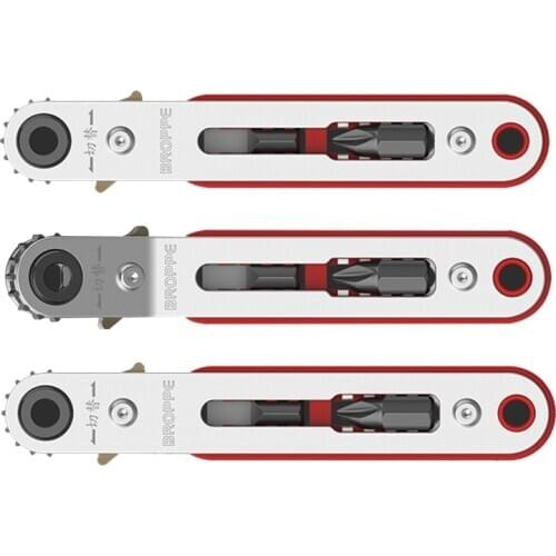 Mini Magnetic Screwdriver Ratchet Wrench Right Angle 1/4" Hex Shank for Narrow Space DIY Professional Hand Tools