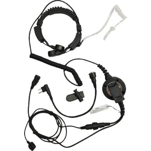 Bodyguard Flexible Throat Mic Microphone Large Armpit PTT Covert Acoustic Tube Earpiece For Motorola Radio EP450 GP2000 GP88