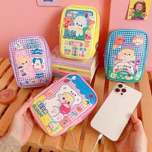 Korean Travel Gadget Organizer Bag Portable Digital Cable Bag Electronics Accessories Storage Carrying Case Pouch for USB Power