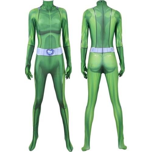Clover Sam Alex Mandy Cosplay Costumes Adults Kids Anime Totally Spies Superhero Bodysuit Halloween Jumpsuits Zentai Tight Suit