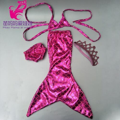 Doll clothes for 43cm baby doll princess Mermaid dress 18 inch doll Mermaid clothes