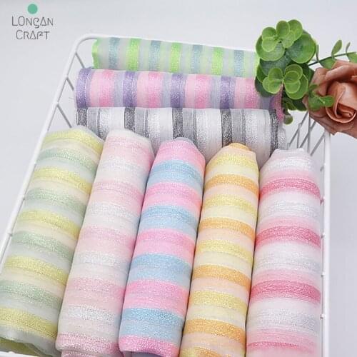 Longan Craft Supplies Tulle Organza Fabric For Sewing Childrens Dress Mesh Fabric For Diy Background Decoration