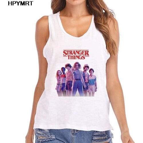 Stranger Things Cartoon Tees Camisoles Tank Tops Sexy Vest Women Summer Harajuku Graphics T-Shirts Sleeveless Tee Shirt Female