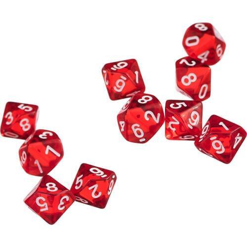 1 Set 10 Sided D10 Dice For Dungeons Dragons Games Board Table Creative Family Playing Game for RPG