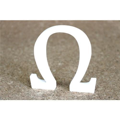 Newest 15cm Artificial wood wooden white Greek letter alphabet word used for home wedding decoration 3D Wall stickers name