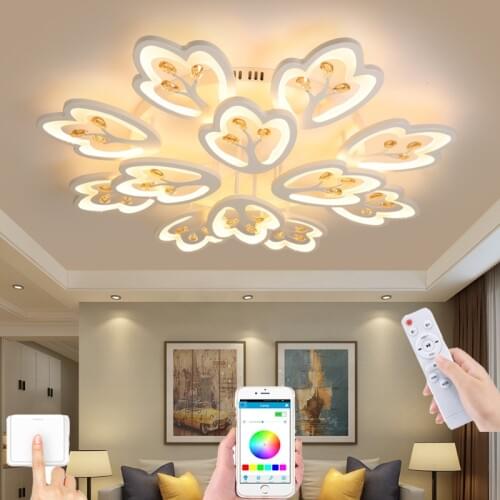 Nordic modern LED ceiling lamp bedroom living room crystal chandelier modern lighting ceiling lamp