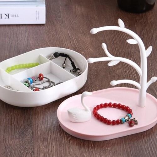 High Level Swan Tree Stand Organizer Show Rack Jewelry Necklace Ring Earring Necklace Organizer Jewelry Earings Wholesale Price
