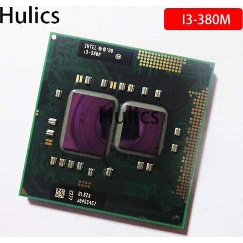 Hulics Original Intel Core i3-380M i3 380M SLBZX 2.5 GHz Dual-Core Quad-Thread CPU Processor 3W 35W Socket G1 / rPGA988A