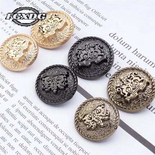10pcs Snap Fastener Metal Buttons for Clothing Jeans Sewing Accessories Buttons Golden Jacket Buttons for Shirt Sewing Supplies