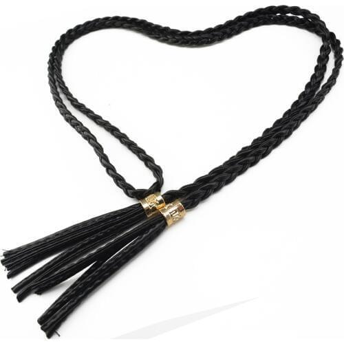 10 Colors PU Leather Long Cute Belt Cowhide Chain Women Decoration Waistband Rope Belt Tassel Straps Ceinture waistband F0219