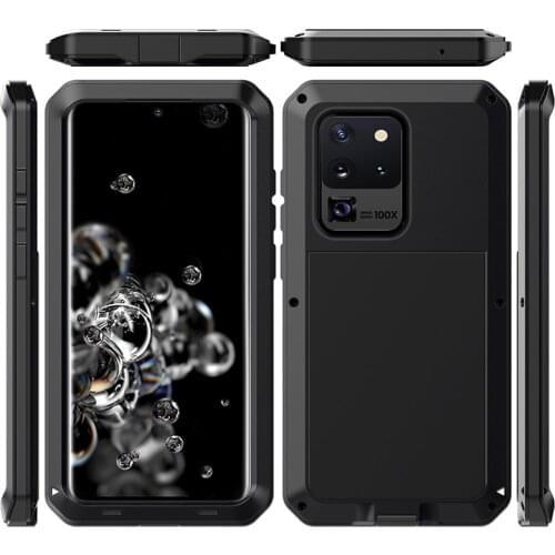 Luxury Doom Armor Metal Aluminum Silicone Case for For Samsung Galaxy S20 ulrta S20 Plus Dropproof Shockproof Cover Shell