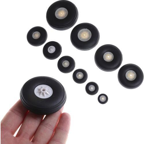 2/4pcs Tail Wheel Rubber PU Plastic Hub 1" - 3.5" Inch For RC Airplane Car Replacement Parts